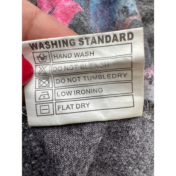 Dolly Parton Graphic T-Shirt Medium Gray Splatter Design Cotton Bl Leopard Print - Picture 6 of 6